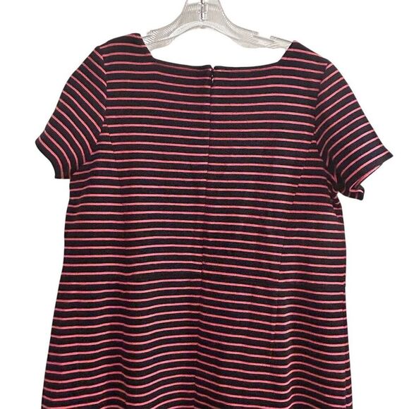 Talbots Women's Plus 14 A-Line Fit & Flare Stripe Dress Short Sleeve - Picture 12 of 16